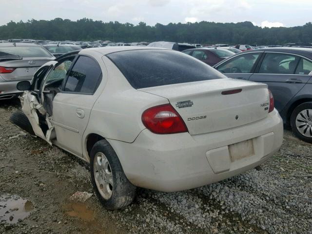 1B3ES56C25D134072 - 2005 DODGE NEON SXT WHITE photo 3