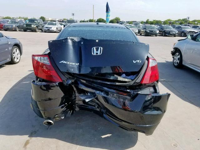 1HGCS22898A017098 - 2008 HONDA ACCORD EXL BLACK photo 9