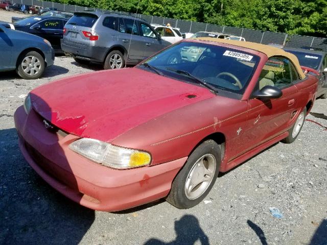 1FALP4441TF173773 - 1996 FORD MUSTANG RED photo 2