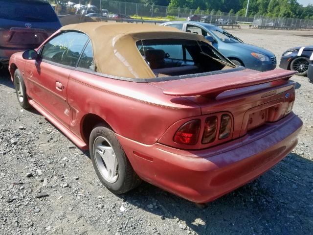 1FALP4441TF173773 - 1996 FORD MUSTANG RED photo 3