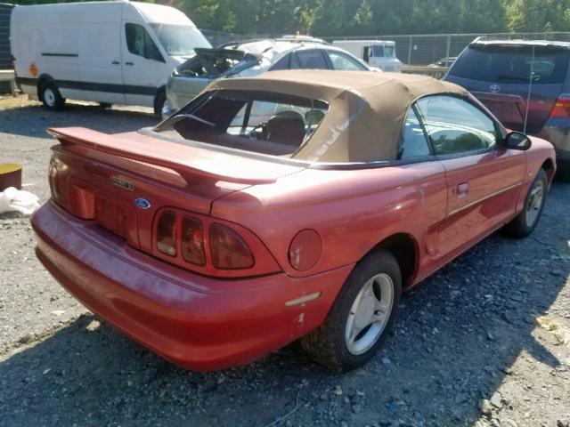 1FALP4441TF173773 - 1996 FORD MUSTANG RED photo 4