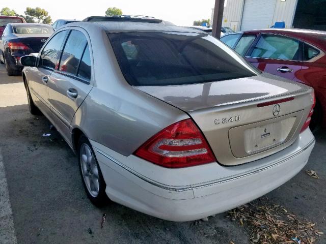 WDBRF61J32F234406 - 2002 MERCEDES-BENZ C 240 GOLD photo 3