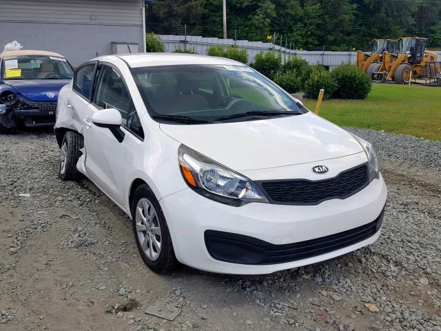 KNADM4A30E6331359 - 2014 KIA RIO LX WHITE photo 1