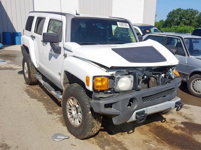 5GTEN13E388102001 - 2008 HUMMER H3 WHITE photo 1