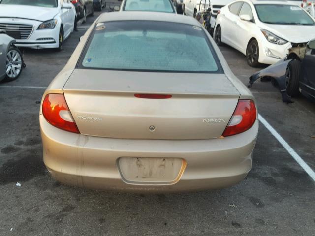 1B3ES26C02D559591 - 2002 DODGE NEON GOLD photo 9