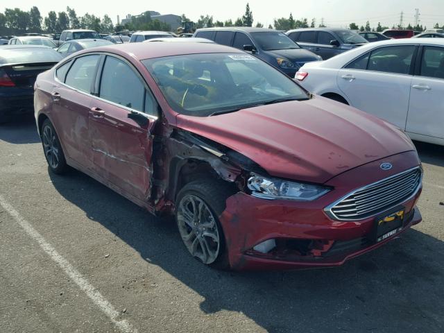 3FA6P0G71JR268006 - 2018 FORD FUSION S RED photo 1