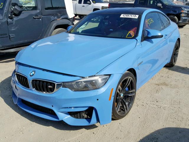 WBS3R9C50FK333576 - 2015 BMW M4 BLUE photo 2