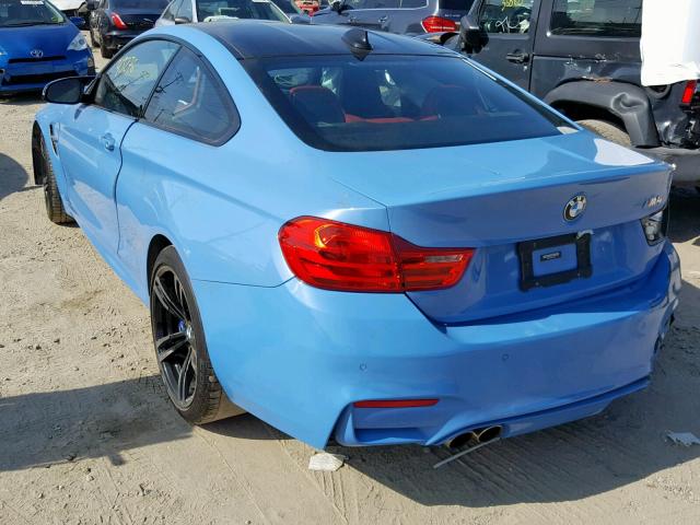 WBS3R9C50FK333576 - 2015 BMW M4 BLUE photo 3