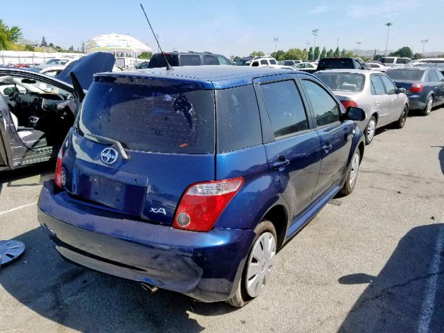 JTKKT604460149552 - 2006 TOYOTA SCION XA BLUE photo 4