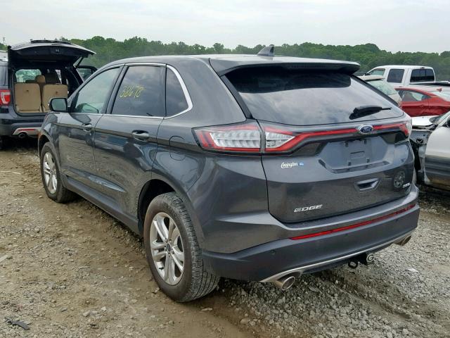 2FMTK3J81FBB40946 - 2015 FORD EDGE SEL GRAY photo 3