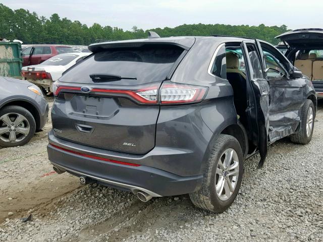 2FMTK3J81FBB40946 - 2015 FORD EDGE SEL GRAY photo 4