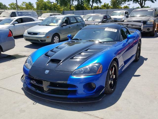 1B3JZ69Z69V500504 - 2009 DODGE VIPER SRT- BLUE photo 2