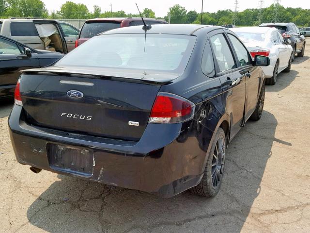 1FAHP3GN6AW186486 - 2010 FORD FOCUS SES BLACK photo 4