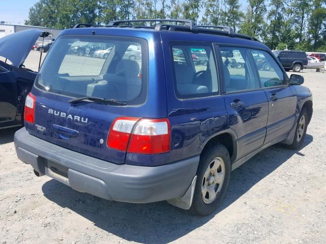 JF1SF63591H704238 - 2001 SUBARU FORESTER L BLUE photo 4