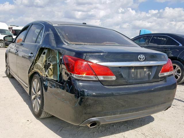 4T1BK3DBXBU373652 - 2011 TOYOTA AVALON BAS BLACK photo 3