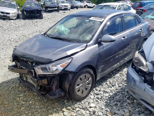 3KPA24AB8KE210328 - 2019 KIA RIO S GRAY photo 2