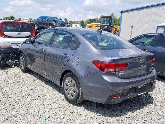 3KPA24AB8KE210328 - 2019 KIA RIO S GRAY photo 3