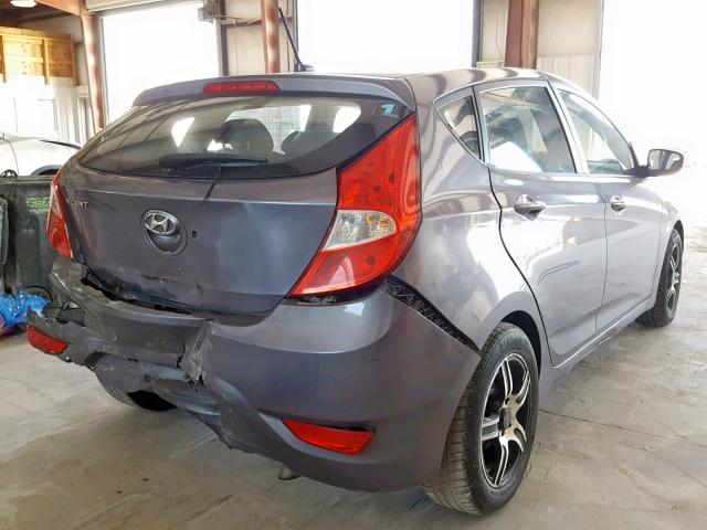 KMHCT5AE5GU259626 - 2016 HYUNDAI ACCENT SE CHARCOAL photo 4