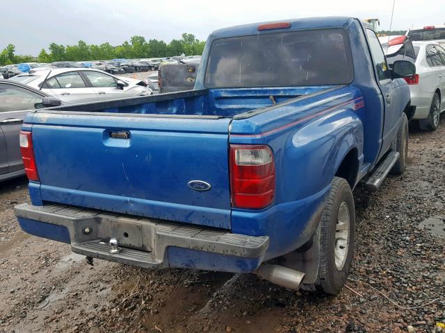 1FTYR10U51PA30993 - 2001 FORD RANGER BLUE photo 4