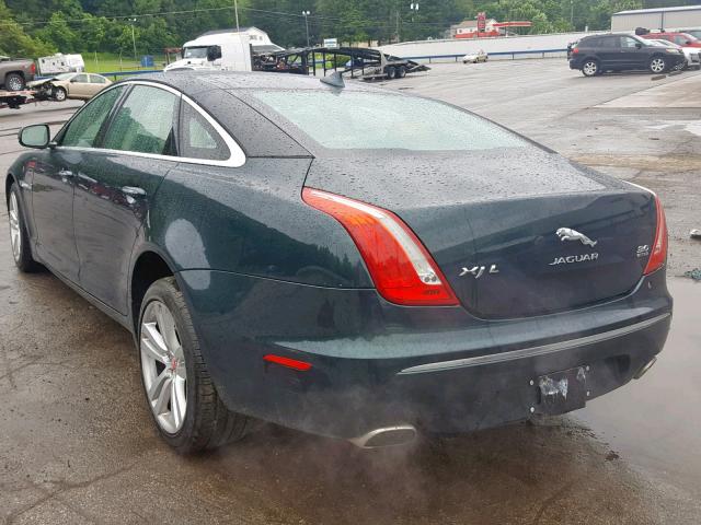 SAJWJ2GD7E8V64363 - 2014 JAGUAR XJL PORTFO GREEN photo 3