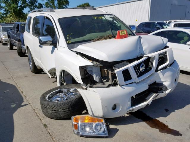 5N1AA0ND8CN611619 - 2012 NISSAN ARMADA SV WHITE photo 1