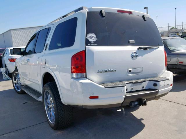 5N1AA0ND8CN611619 - 2012 NISSAN ARMADA SV WHITE photo 3