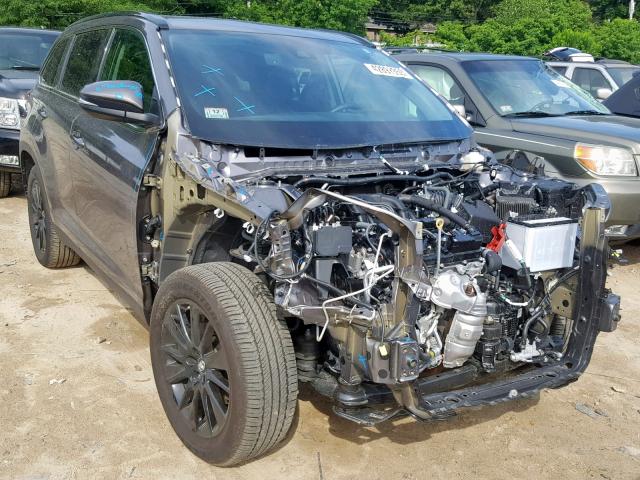 5TDJZRFH4KS573804 - 2019 TOYOTA HIGHLANDER GRAY photo 1