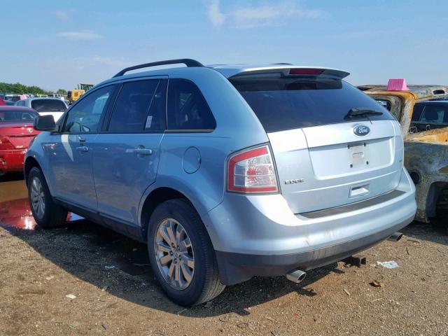 2FMDK38C28BA98000 - 2008 FORD EDGE SEL BLUE photo 3