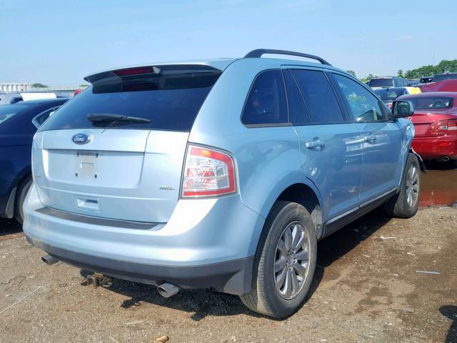 2FMDK38C28BA98000 - 2008 FORD EDGE SEL BLUE photo 4