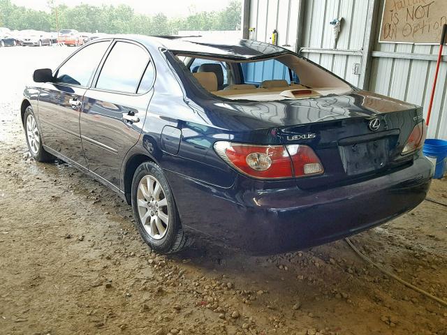 JTHBF30G025005807 - 2002 LEXUS ES 300 BLUE photo 3