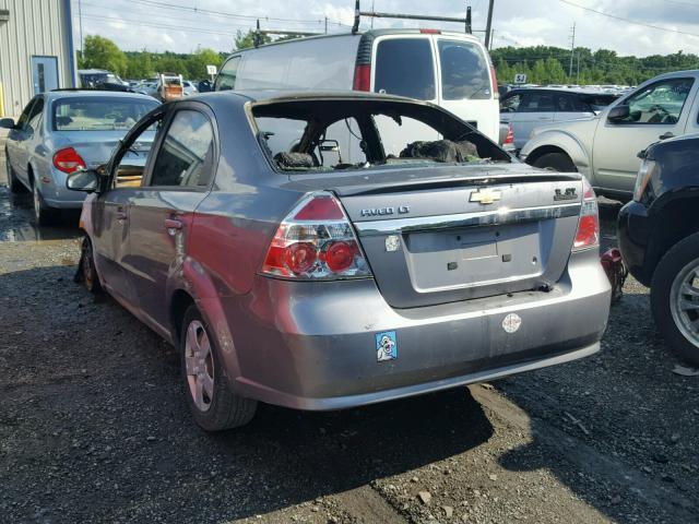 KL1TD5DE6BB138547 - 2011 CHEVROLET AVEO LS GRAY photo 3