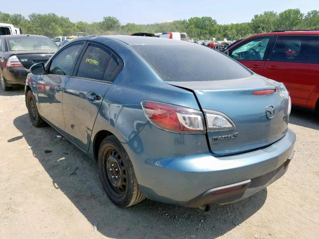 JM1BL1UF8B1402267 - 2011 MAZDA 3 I TEAL photo 3