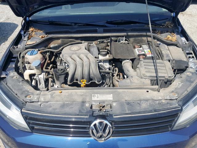 3VW2K7AJ9BM331966 - 2011 VOLKSWAGEN JETTA BASE BLUE photo 7