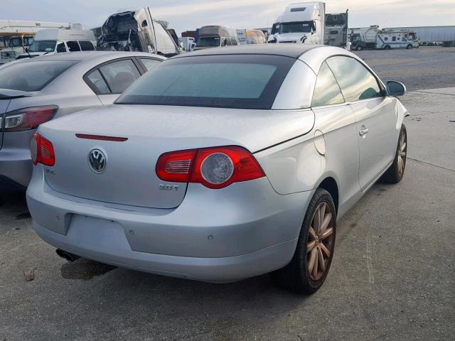 WVWFA71F77V007222 - 2007 VOLKSWAGEN EOS 2.0T L SILVER photo 4