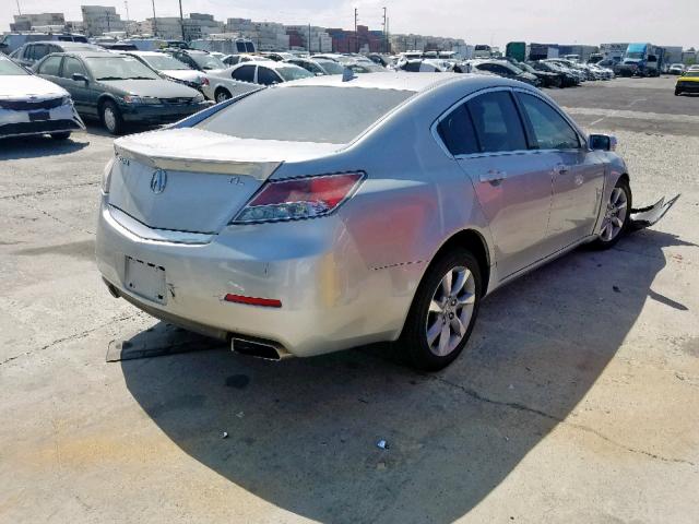 19UUA8F55CA021619 - 2012 ACURA TL SILVER photo 4