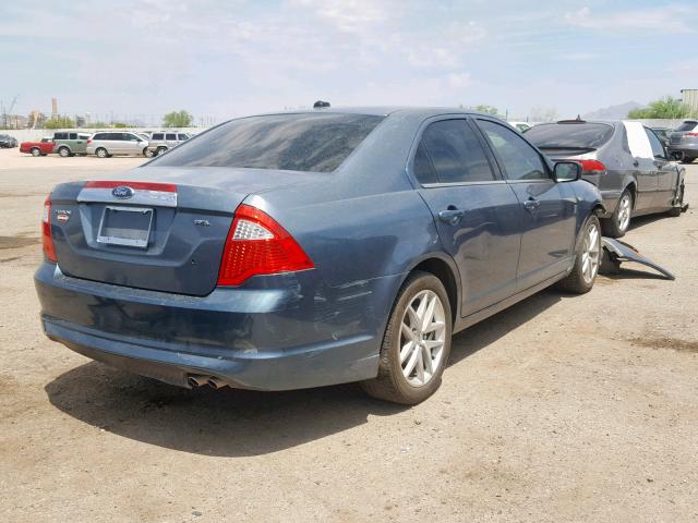 3FAHP0JA3BR252341 - 2011 FORD FUSION SEL BLUE photo 4