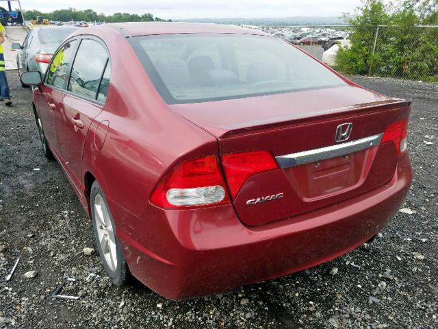 2HGFA16649H322515 - 2009 HONDA CIVIC LX-S Qırmızı foto 3