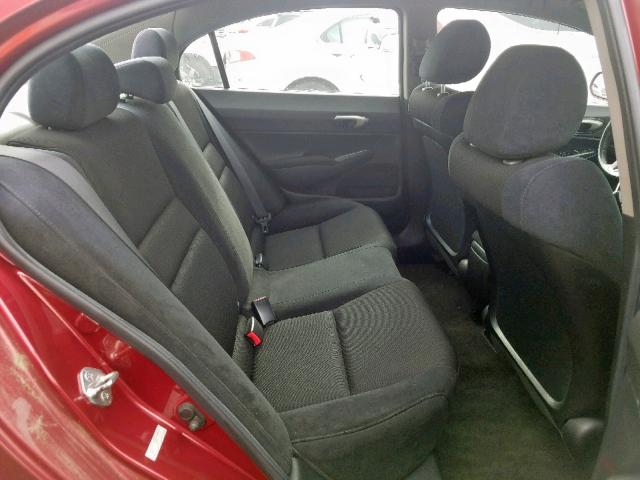 2HGFA16649H322515 - 2009 HONDA CIVIC LX-S Qırmızı foto 6