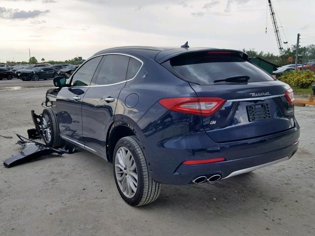 ZN661XUL1KX310638 - 2019 MASERATI LEVANTE LU BLUE photo 3