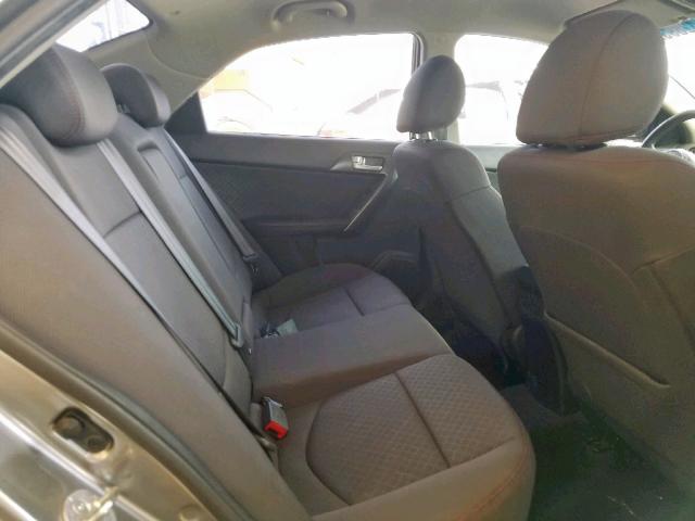 KNAFW4A33A5242307 - 2010 KIA FORTE SX GRAY photo 6