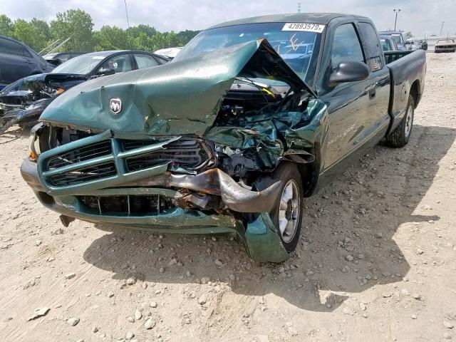 1B7GL22Y1XS303811 - 1999 DODGE DAKOTA GREEN photo 9