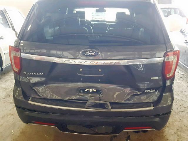 1FM5K8HT4KGA50080 - 2019 FORD EXPLORER P CHARCOAL photo 9