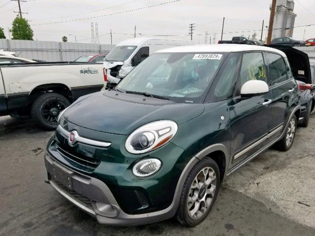 ZFBCFADH0EZ018974 - 2014 FIAT 500L TREKK GREEN photo 2