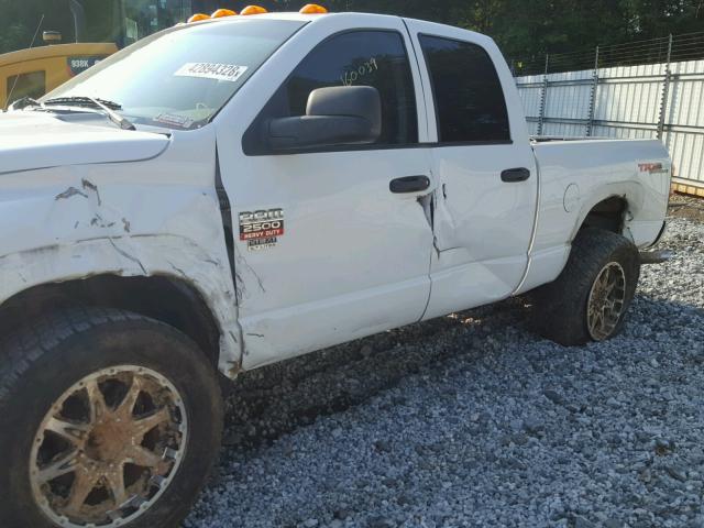 3D7KS28TX9G506883 - 2009 DODGE RAM 2500 WHITE photo 9