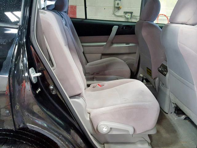 JTEES41A982095460 - 2008 TOYOTA HIGHLANDER BLACK photo 6