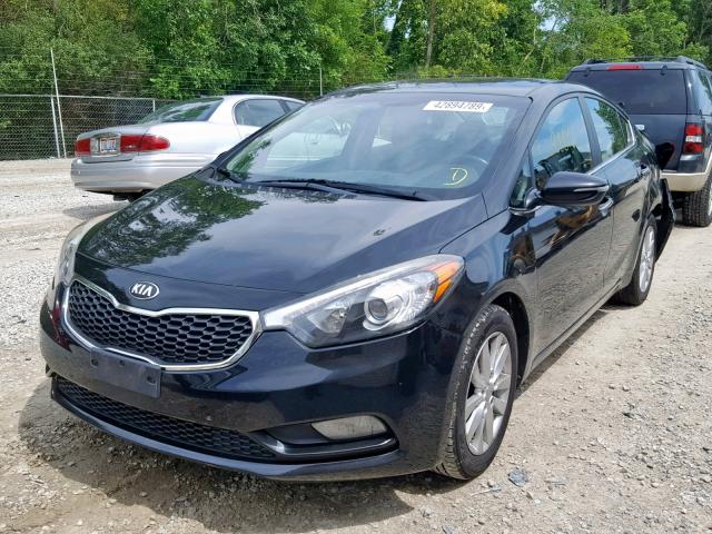 KNAFX4A8XE5054169 - 2014 KIA FORTE EX BLACK photo 2