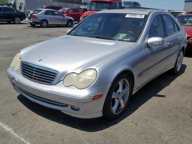 WDBRF40J44F551278 - 2004 MERCEDES-BENZ C 230K SPO SILVER photo 2