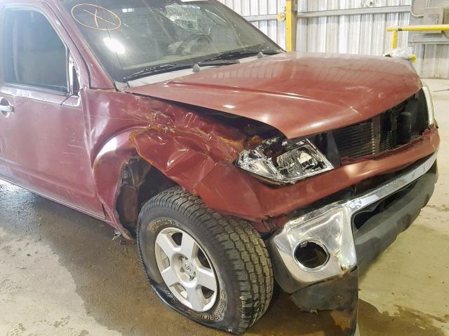 1N6AD07UX7C400266 - 2007 NISSAN FRONTIER C MAROON photo 9