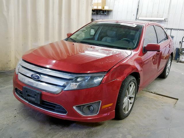 3FAHP0JG5CR199535 - 2012 FORD FUSION SEL RED photo 2