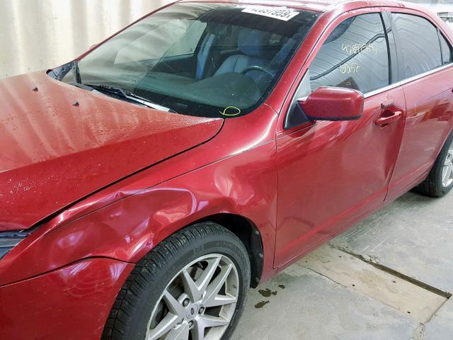 3FAHP0JG5CR199535 - 2012 FORD FUSION SEL RED photo 9